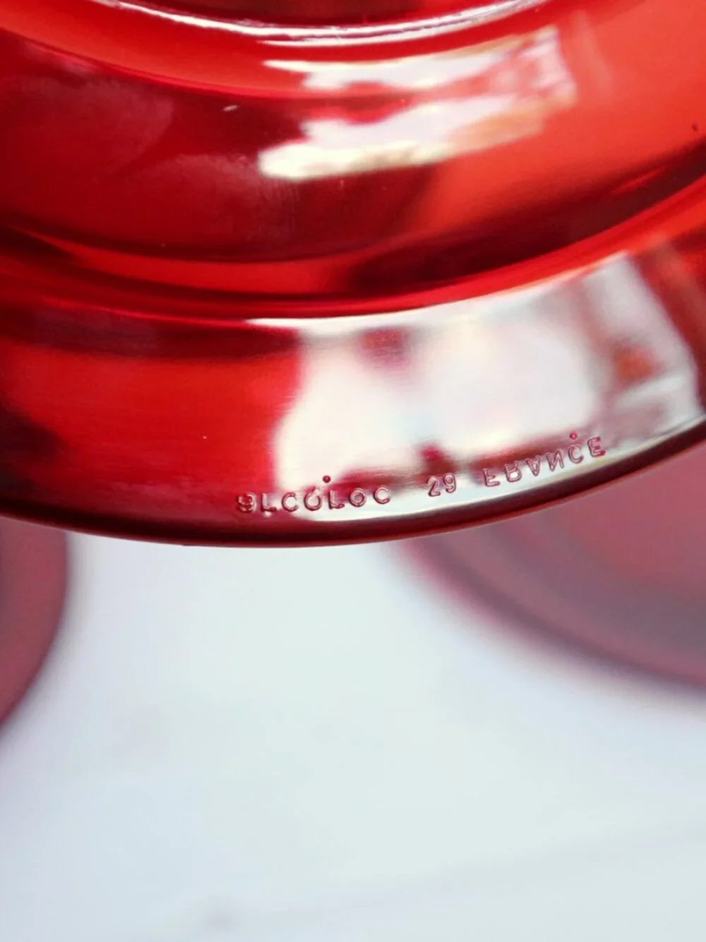 Arcoroc France Classique Ruby Salad / Dessert Plates Set of 4 Red Glass (7.5